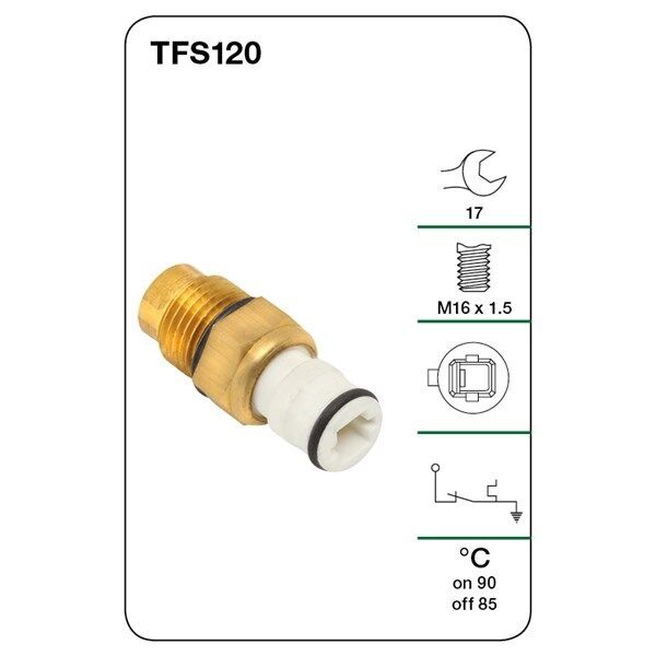 Tridon Coolant Fan Temperature Switch - TFS120