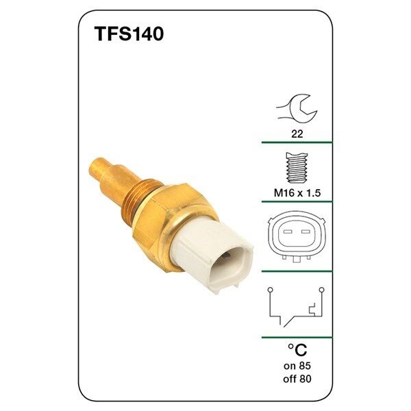 Tridon Coolant Fan Temperature Switch - TFS140