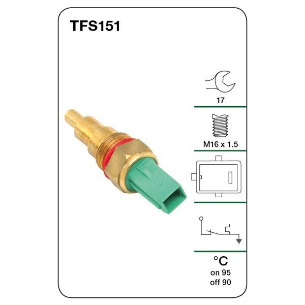 Tridon Coolant Fan Temperature Switch - TFS151