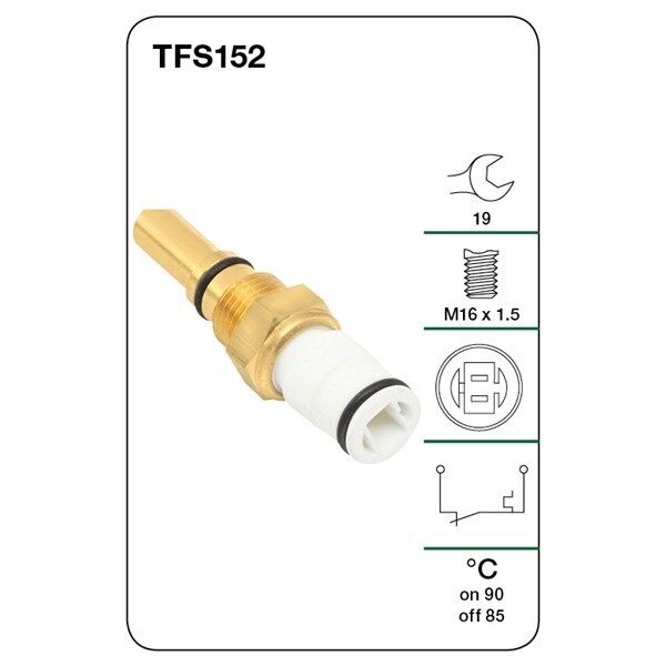 Tridon Coolant Fan Temperature Switch - TFS152