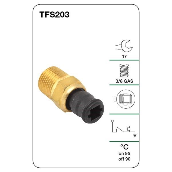 Tridon Coolant Fan Temperature Switch - TFS203