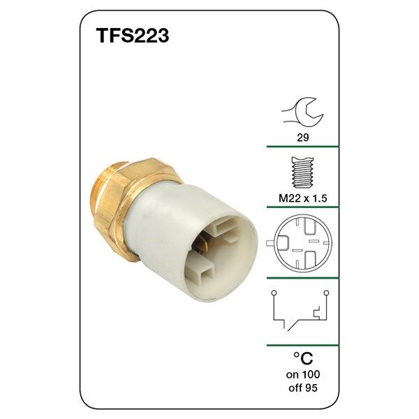 Tridon Coolant Fan Temperature Switch - TFS223