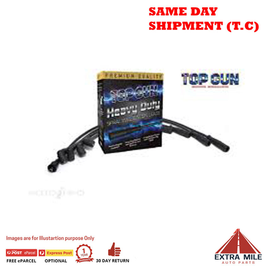 Top Gun Spark Plug Lead Set ForD Courier 2.6L, 12 Valve with EFI 2606cc 1990-03+