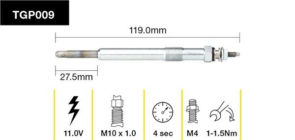 Tridon Glow Plug - TGP009