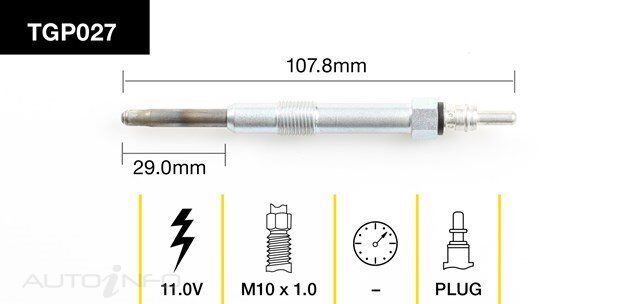 Tridon Glow Plug For Holden Astra  Z19DT 1.9L CDTI AH I4 8V 4D Hatchback