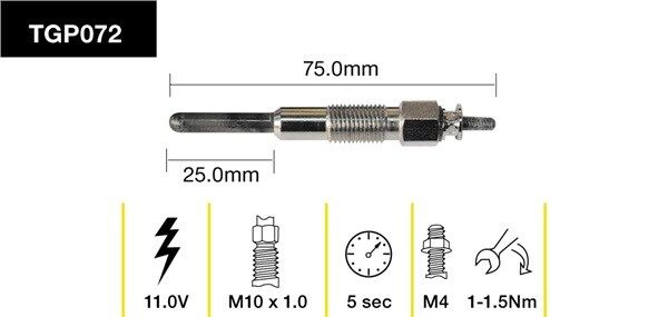 Tridon Glow Plug - TGP072