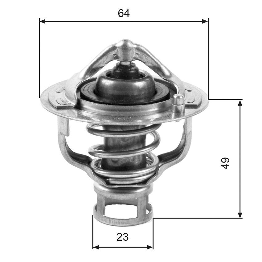 GATES COOLANT THERMOSTAT fits NISSAN PATROL K260 02/92-12/97 4.2L 129KW TH04082