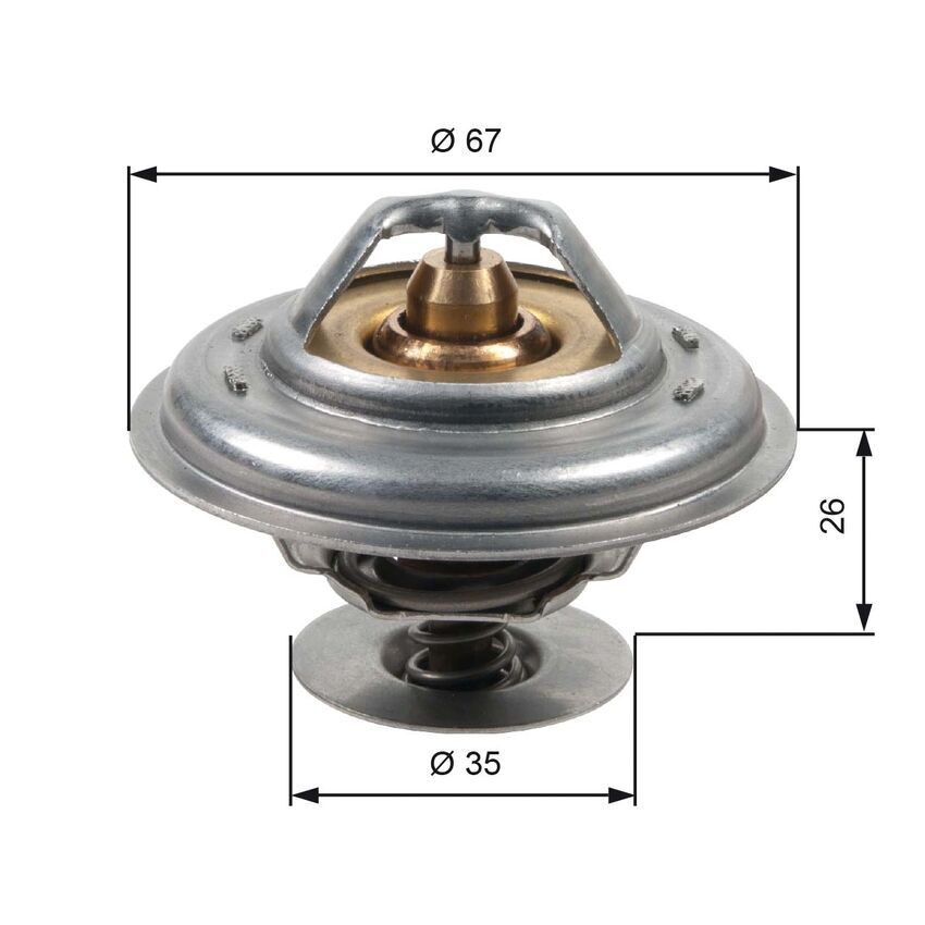 Thermostat for VOLKSWAGEN Crafter 50 2FF/ 2FL/ 2FM BJK 2.5L Diesel TDi 5Cyl RWD