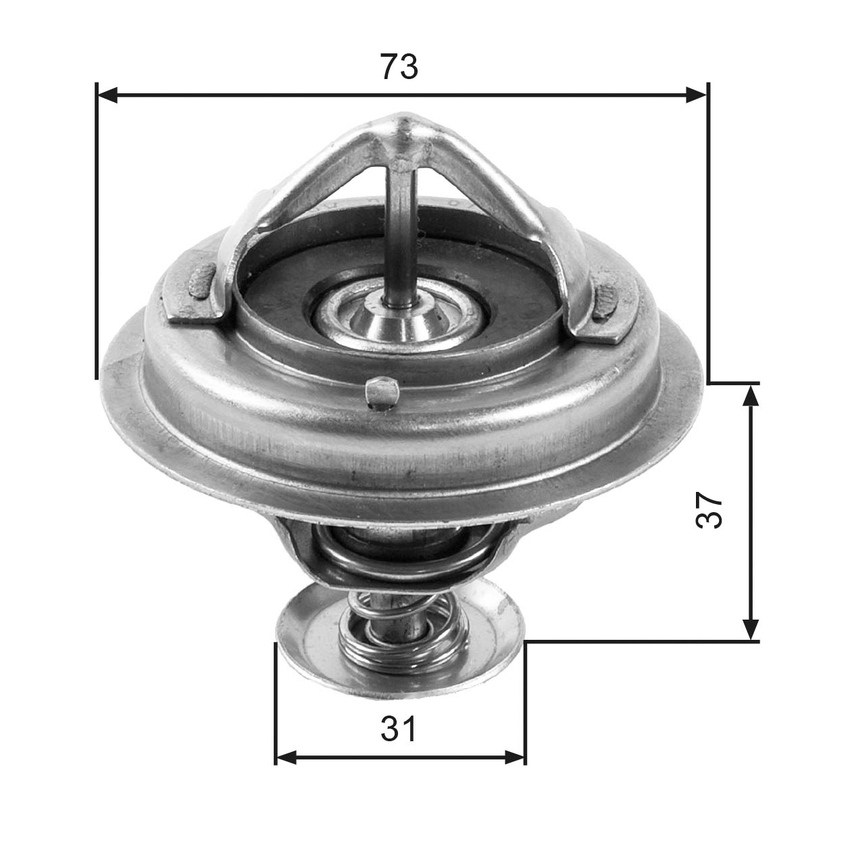 Gates Thermostat For Toyota Dyna 400 4.1L TDi 15B-FTE XZU3,BU4 (BU410,BU420) 