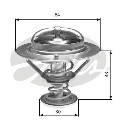 Gates Thermostat For Toyota Land Cruiser 3.5L TD 24V HDJ80,HDJ101,HDJ100 1HD-FT,1HD-FTE
