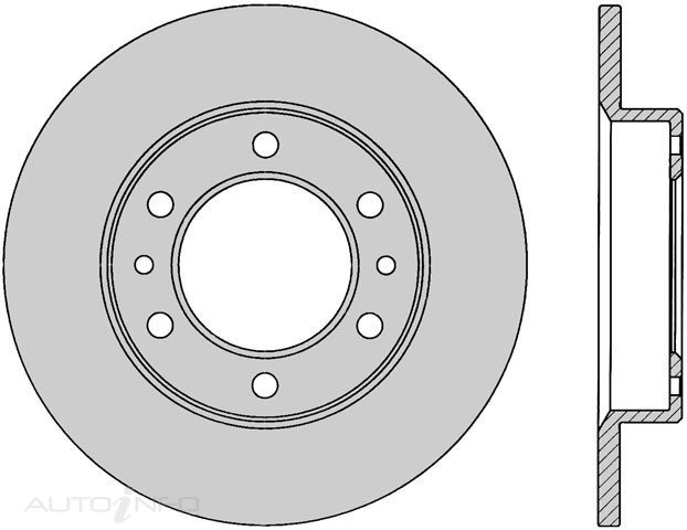 Protex Front Ultra Disc Brake Rotor Pair For Toyota - DR154