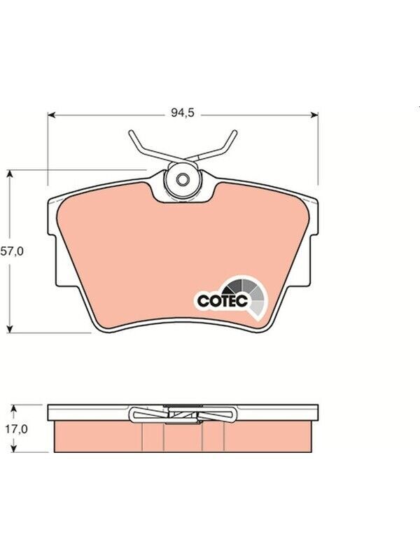 TRW Rear Brake Pads For Renault Trafic FL 1.9L/2.0L/2.5L, FG 1.6L/2.0L, EL 1.9L