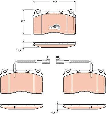 TRW Front Brake Pads For Alfa Romeo Spider 939 1.8L/3.2L 939DXN1B, 939EXG22