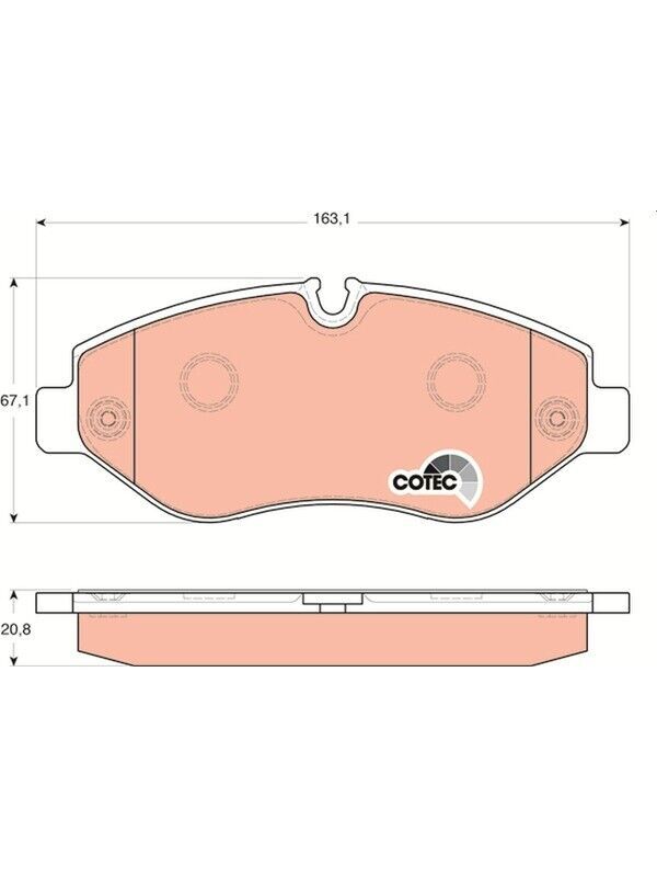 TRW Front Brake Pads For Mercedes-Benz Sprinter 3-t B906 213, 516 Cdi