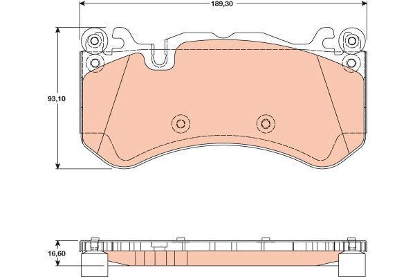 TRW Front Brake Pads For Mercedes-Benz GLC AMG 63  X253, C253 253.989