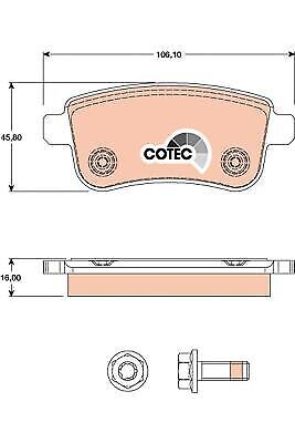 TRW Rear Brake Pads For Renault Megane EZ0/1, DZ0/1, BZ0/1, B3,B9A/M/N 1.2L/2.0L