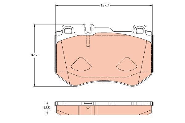 TRW Front Brake Pads For Mercedes-Benz C-Class W205, A205 C200, C220, C250, C300