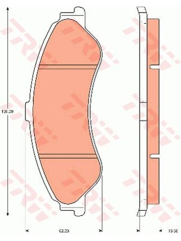 TRW Front Brake Pads For Ford Australia Falcon AU 4.0L/5.0L/5.6L V8 XR6, XR8