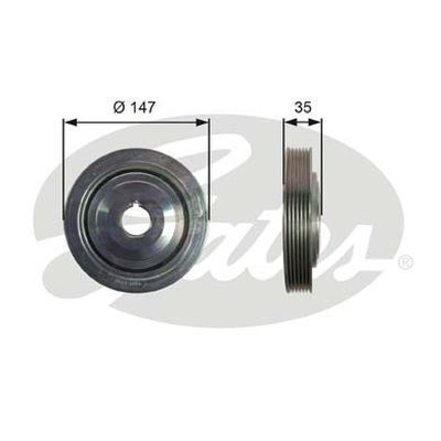 Gates Torsional Vibration Damper For Peugeot 206 Petrol Engine 2.0L 2A/C FWD