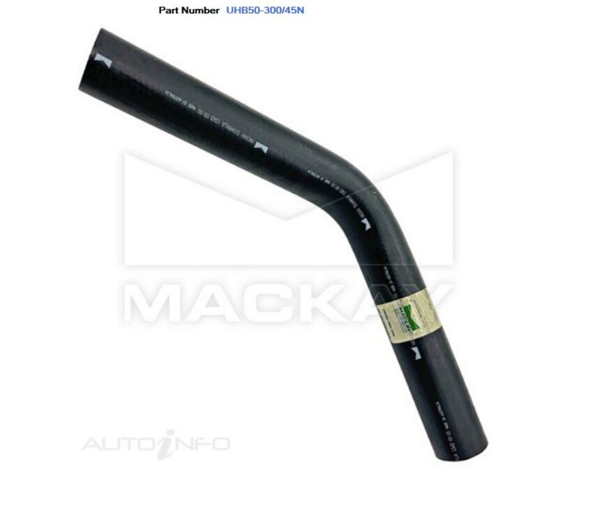 45 Universal Hose Bend- Fuel Oil Applications- 50MM (2) Id-300MM X 300MM Arm Len