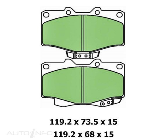 Front Rotors, Brake Pad Set For Toyota Landcruiser FJ80R 5/90-10/92