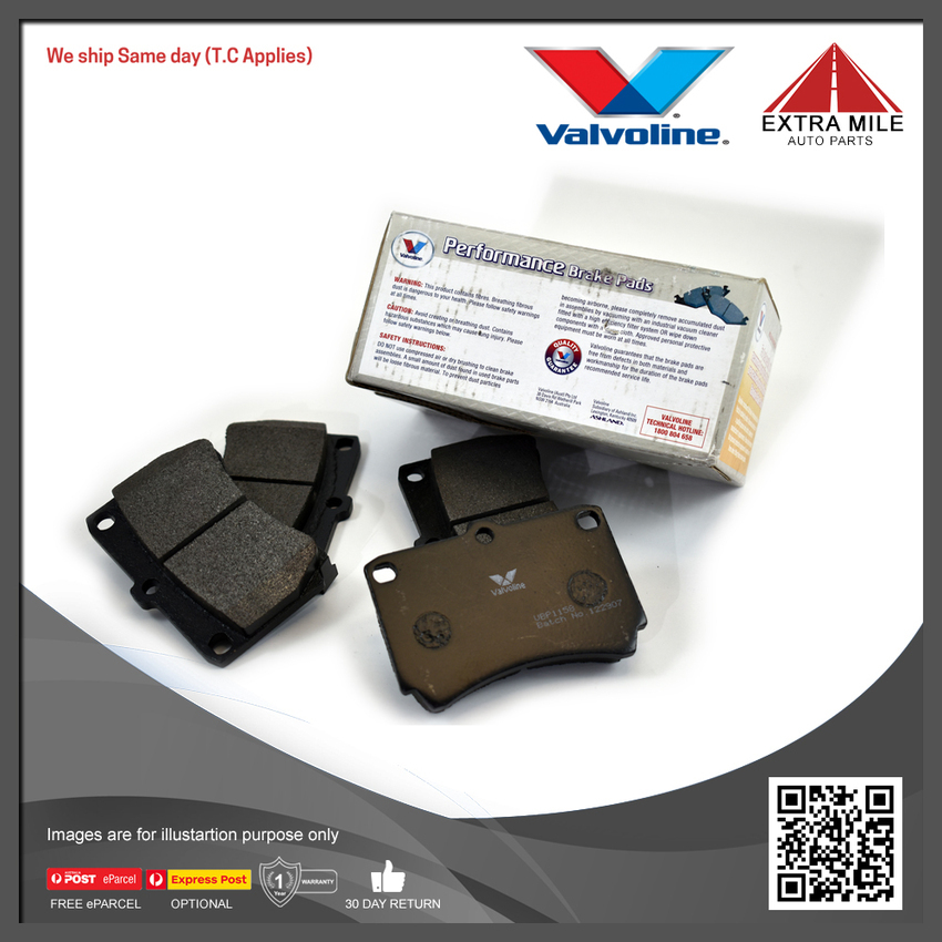 Valvoline Brake Pad Set For Ssangyong Rexton 2003-06 GAB 3.2 RX320 4X4