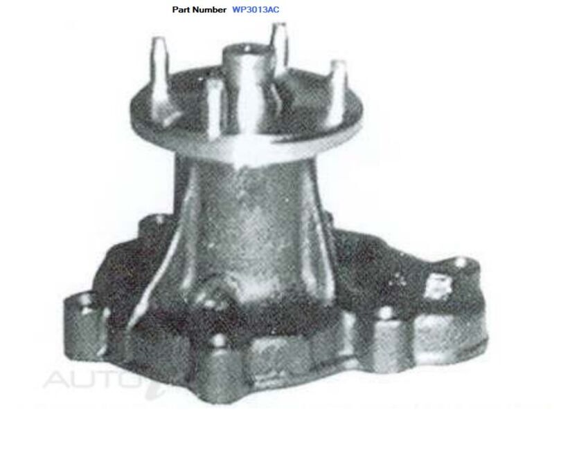 Alcius Engine Water Pump For Mazda T3500 3.5L SL, SLT 2D/4D Truck, 2D Bus