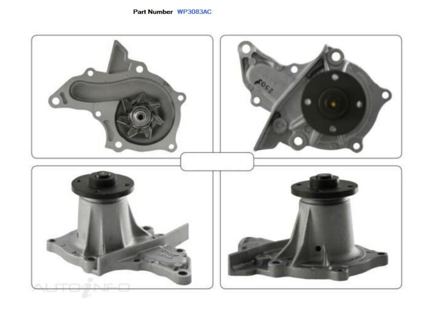 Alcius Engine Water Pump For Holden Nova GS LF LG 1.8L 7AFE 4D Sedan/Hatchback