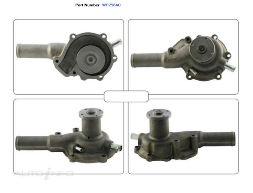 Alcius Engine Water Pump For Mazda 121 2.0L MA 2D Coupe 1978-1980