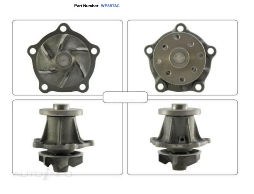 Alcius Water Pump For Toyota Dyna HU30R 3.6L H I6 12V 1977-1980 2D Truck