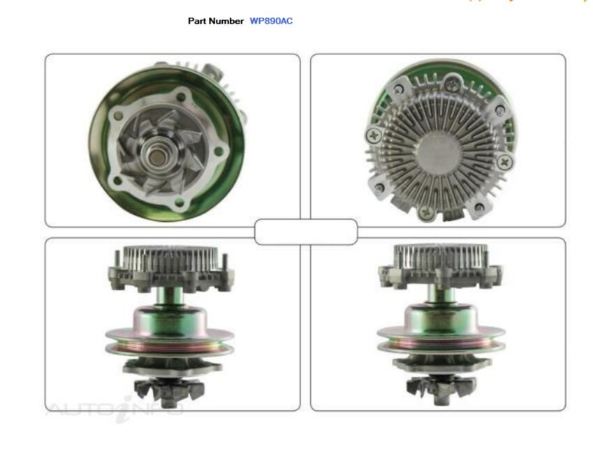 Alcius Water Pump For Toyota Corona 18R 2.0L RT104R I4 8V 4D Sedan 1973-1979