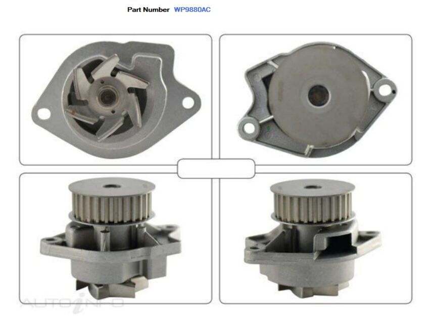 Alcius Engine Water Pump For Skoda Fabia 63 MPi LE 5J 1.4L CGGB 4D Hatchback