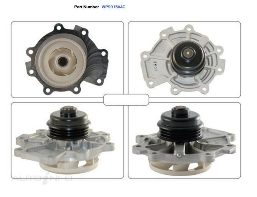 Alcius Water Pump For Jaguar X Type Sport X400 V6 3.0L AJ30 4D Sedan 2001-2005