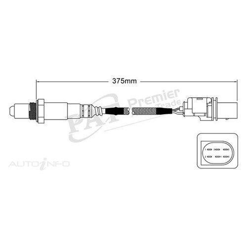 O2 sensor for Fiat Ritmo 198 1.4 Turbo Post-CAT Oxygen EGO Lambda 2007 on - Rear