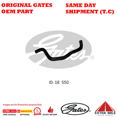 Gates Molded Heater Hose For Toyota Corolla AE101 1.6L 4A-GE Sedan Petrol
