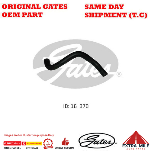 Gates Molded Heater Hose For Ford Australia Laser KF 1.6L B6 (SOHC 16V) Petrol