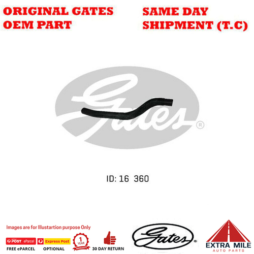 Gates Molded Heater Hose 02-0248 for DAIHATSU Charade MK IV 1.3L Petrol 4Cyl FWD