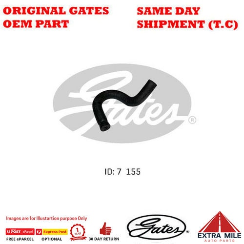 Gates Molded Heater Hose for FORD Laser KH 1.6L Petrol 4Cyl FWD - 02-0404