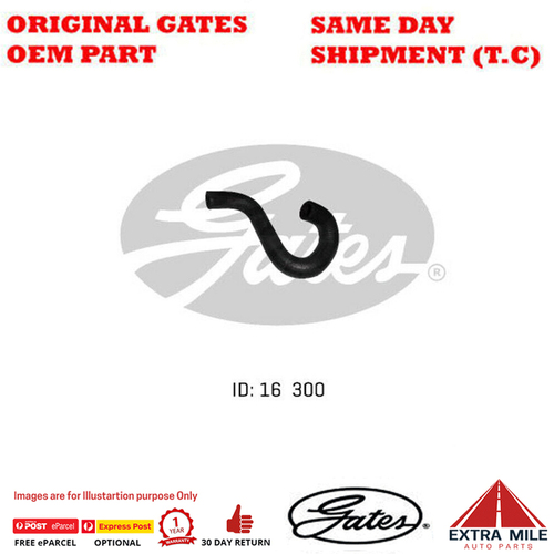 Gates Molded Heater Hose 02-0970 for HOLDEN Gemini TD TE 1.6L Petrol 4Cyl RWD