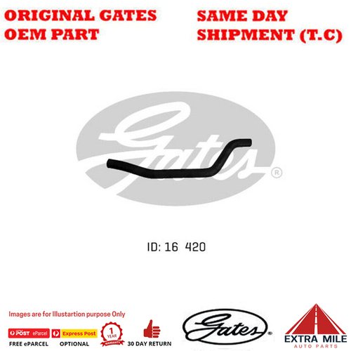 Gates Molded Heater Hose For FORD Laser KN KQ 1.6L Petrol ZM39, ZM, B6 - 02-1070