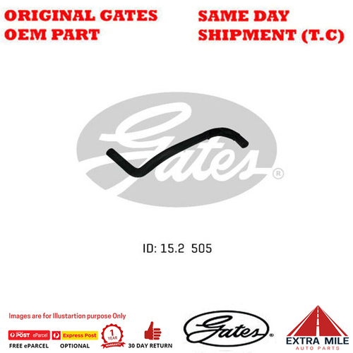Gates Molded Heater Hose For HOLDEN Statesman WH, WK V6 L36 - 02-1086