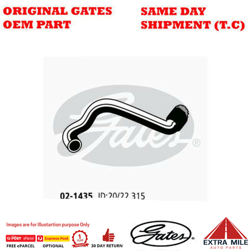 Molded Heater Hose 02-1435 for HOLDEN Astra TS