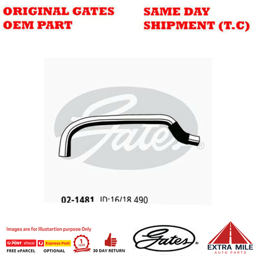 Gates Molded Heater Hose for TOYOTA RAV 4J MK I 2.0L Petrol 4Cyl 4WD - 02-1481