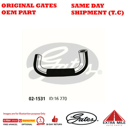 Gates Molded Heater Hose for Holden Rodeo RA 2.4L (TFR32) Y 24 SE,C 24 SE Drive