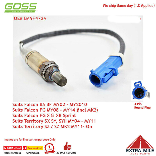 Goss O2 oxygen Sensor For Ford Falcon AU BA BF FG 6cyl V8 BA9F472A 0258986603