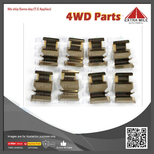 Brake Pad Fitting Kit For Toyota Landcruiser UZJ200-4.7L 2UZFE V8 09/07-12/11