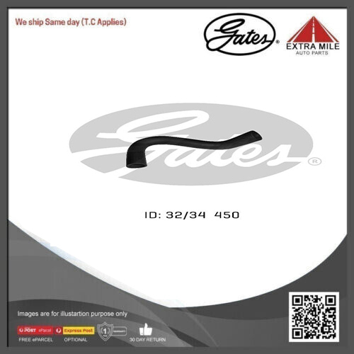 Gates Curved Radiator Hose For Toyota Corolla (KE20,KE25,KE30) 1.2L Petrol Engine