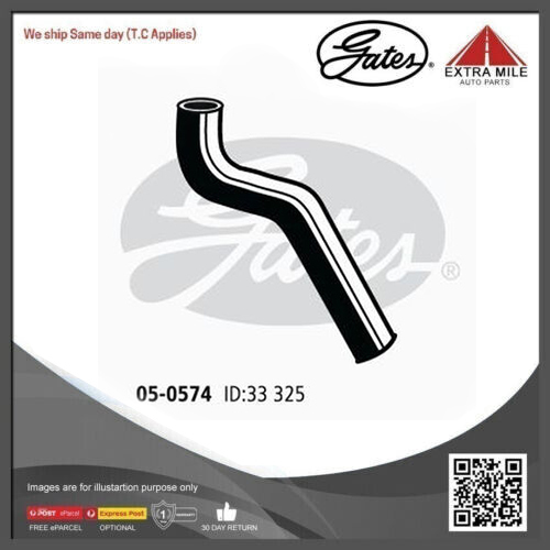 Gates Curved Radiator Hose For Mazda 323 FWD Sedan 1.5L Petrol Engine