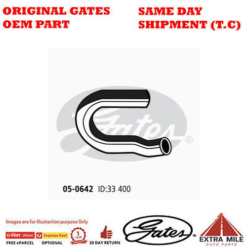 Gates Radiator Hose For HOLDEN CAMIRA Petrol Engine 2.0L FWD Sedan