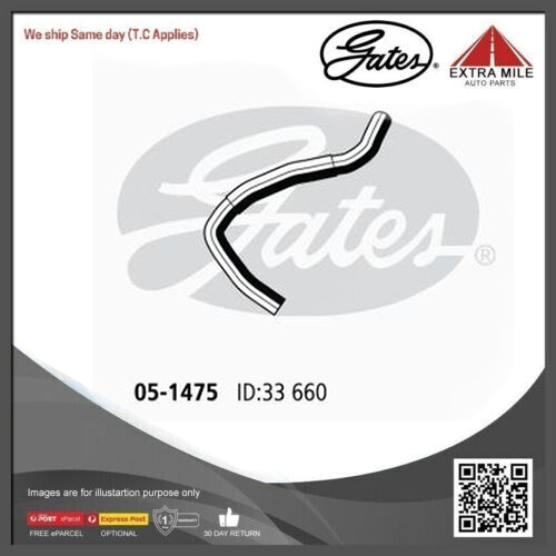 Gates Curved Radiator Hose For Nissan Navara RWD Ute 2.4L Petrol Engine 